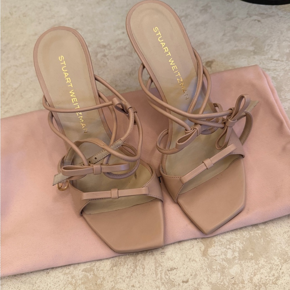 Stuart Weitzman Nude Strappy Heels